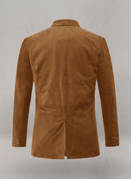 (image for) Caramel Brown Suede Leather Blazer