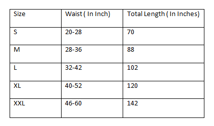 Bel Size Chart