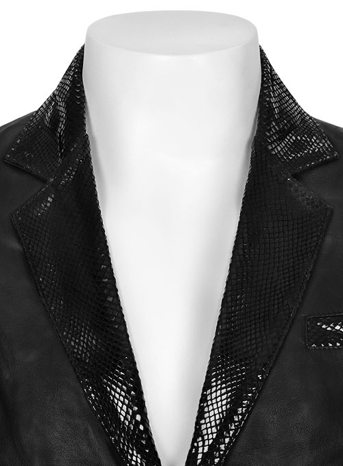 (image for) Black Hampton Leather Blazer - Click Image to Close