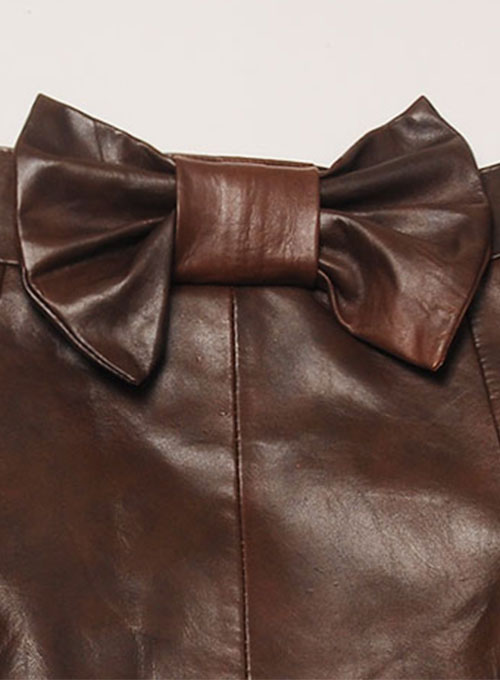 (image for) Bow Babe Leather Skirt - Click Image to Close