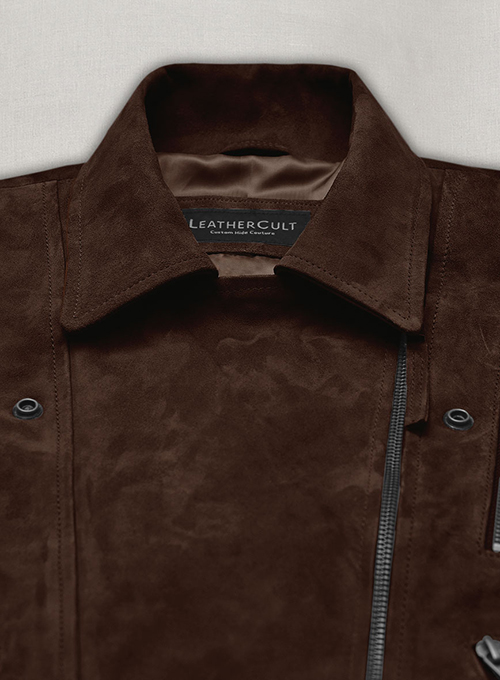 Dark Brown Suede Vanessa Hudgens Leather Jacket #3 - Click Image to Close