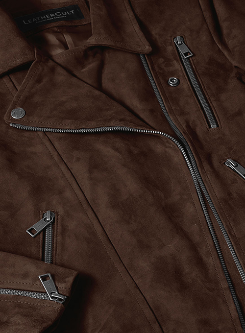 (image for) Dark Brown Suede Vanessa Hudgens Leather Jacket #3