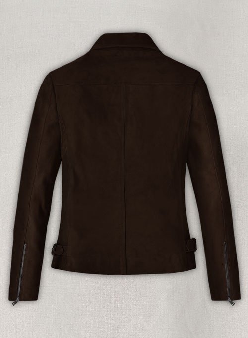 (image for) Dark Brown Suede Vanessa Hudgens Leather Jacket #3