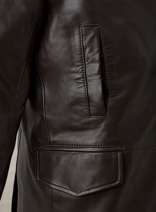 Aaron Eckhart Love Happens Leather Trench Coat : LeatherCult: Genuine ...