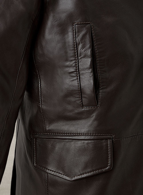 (image for) Aaron Eckhart Love Happens Leather Trench Coat - Click Image to Close