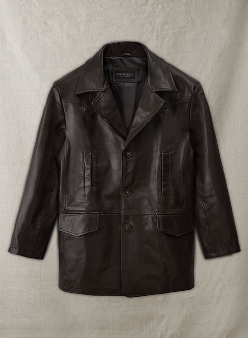 (image for) Aaron Eckhart Love Happens Leather Trench Coat - Click Image to Close
