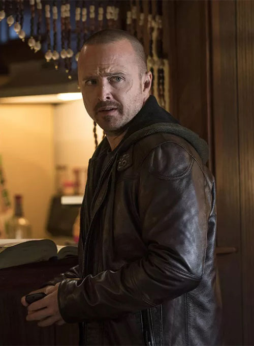 (image for) Aaron Paul El Camino A Breaking Bad Movie Leather Jacket - Click Image to Close