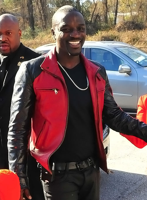 (image for) Akon Leather Jacket - Click Image to Close