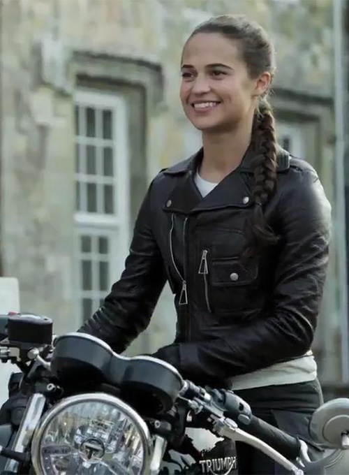 Ontaarden zuurstof ik heb het gevonden Alicia Vikander Tomb Raider Leather Jacket : LeatherCult: Genuine Custom  Leather Products, Jackets for Men & Women