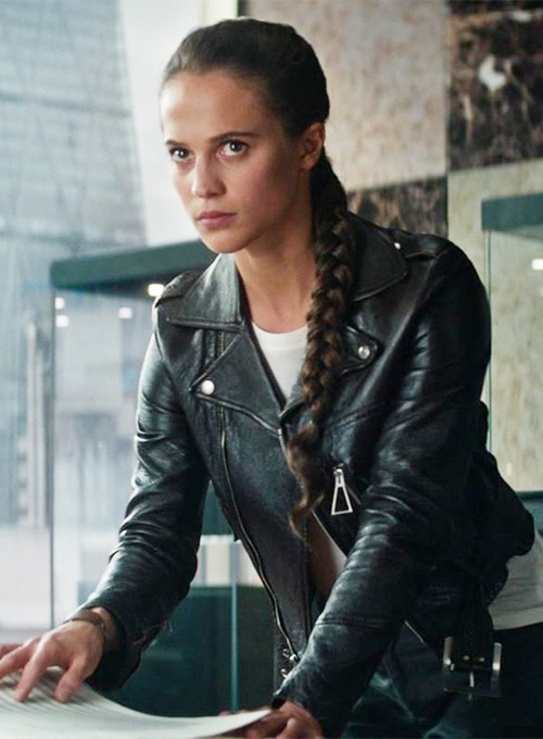 Alicia Vikander Tomb Raider Leather Jacket