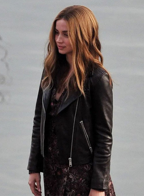 (image for) Ana De Armas Ghosted Leather Jacket - Click Image to Close