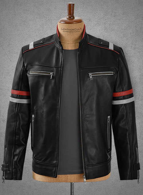 (image for) Anders Baasmo Christiansen Asphalt Burning Leather Jacket - Click Image to Close