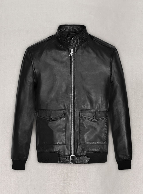 (image for) Andrew Garfield The Tonight Show Leather Jacket - Click Image to Close