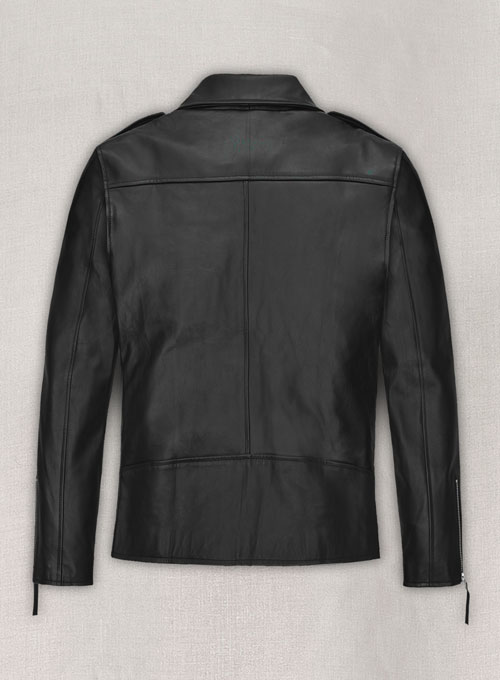 (image for) Ansel Elgort Leather Jacket #2 - Click Image to Close