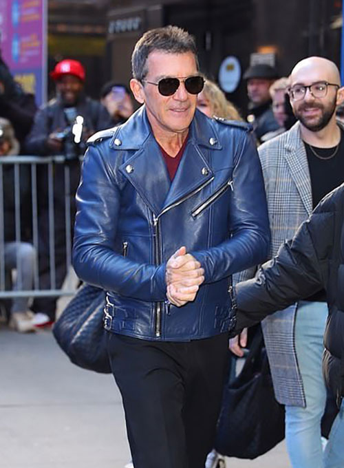 (image for) Antonio Banderas Leather Jacket - Click Image to Close