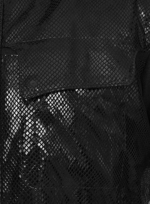 (image for) Snake Emboss Black Avengers Age of Ultron Leather Jacket