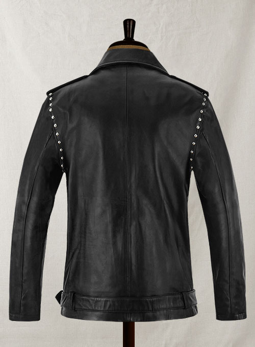 Basic Studded Leather Jacket