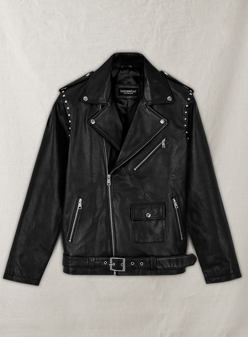 (image for) Basic Studded Leather Jacket - Click Image to Close