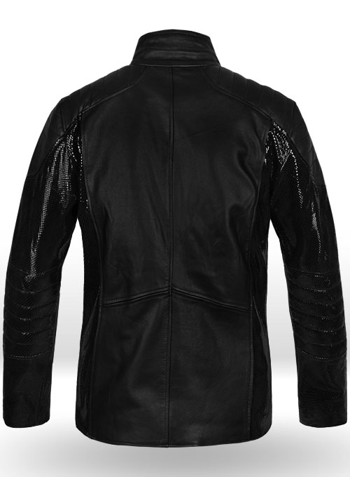 (image for) Thick Goat Black Batman Begins Christian Bale Leather Jacket - Click Image to Close