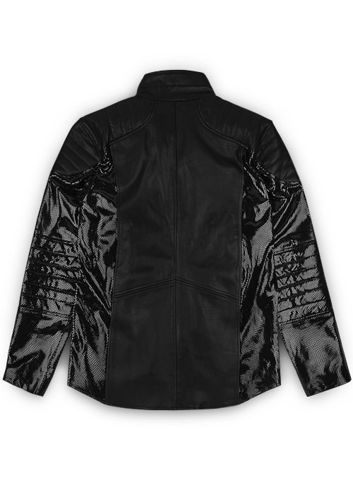 (image for) Thick Goat Black Batman Begins Christian Bale Leather Jacket - Click Image to Close