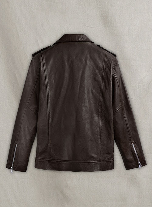 (image for) Beast Brown Biker Leather Jacket - Click Image to Close