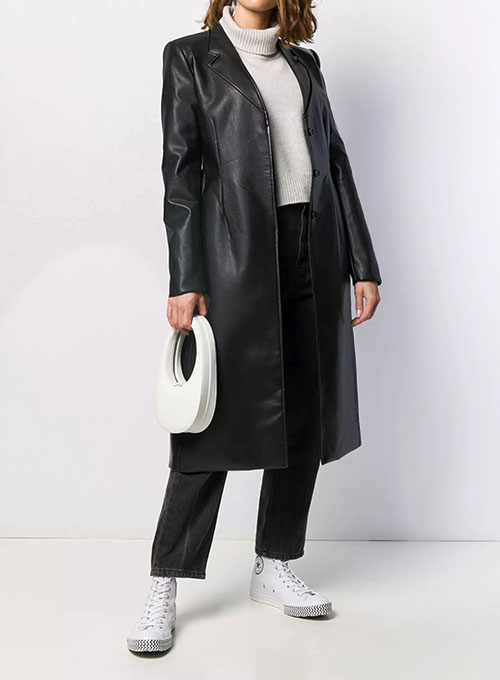(image for) Beatrice Leather Trench Coat - Click Image to Close