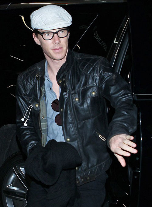 (image for) Benedict Cumberbatch Leather Jacket - Click Image to Close