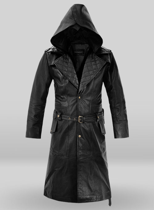 Black Assassin\'s Creed Jacob Frye Leather Long Coat