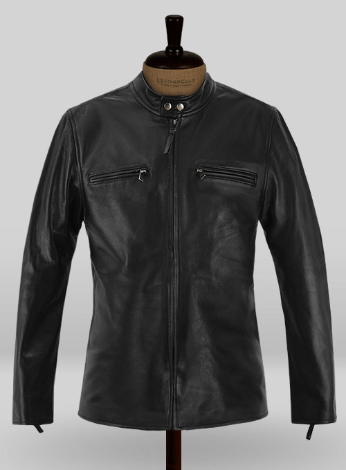 (image for) Black Bradley Cooper Burnt Leather Jacket - Click Image to Close