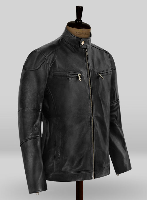 (image for) Black Jake Gyllenhaal Enemy Leather Jacket - Click Image to Close