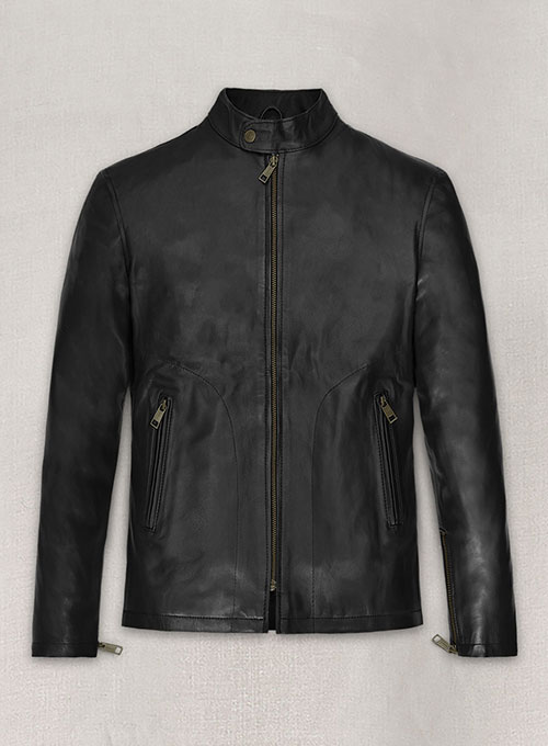 (image for) Black Mark Wahlberg Uncharted Leather Jacket - Click Image to Close