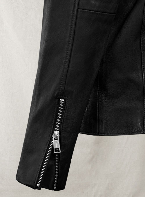 (image for) Motorad Black Biker Leather Jacket - Click Image to Close