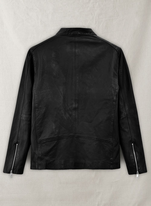 (image for) Motorad Black Biker Leather Jacket - Click Image to Close