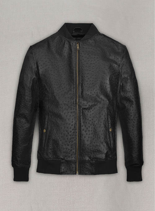(image for) Black Ostrich Tom Cruise Leather Jacket #2 - Click Image to Close