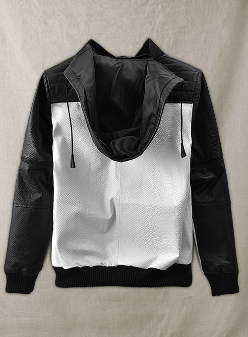 Black Python Tornado Convertible Leather Jacket : LeatherCult
