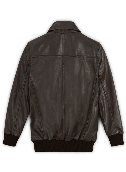 Brown Wax Classic Bomber Leather Jacket : LeatherCult: Genuine Custom ...