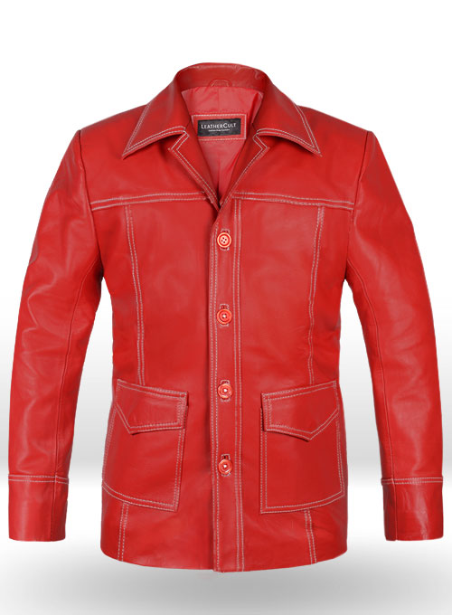 (image for) Brad Pitt Fight Club Leather Jacket - Click Image to Close