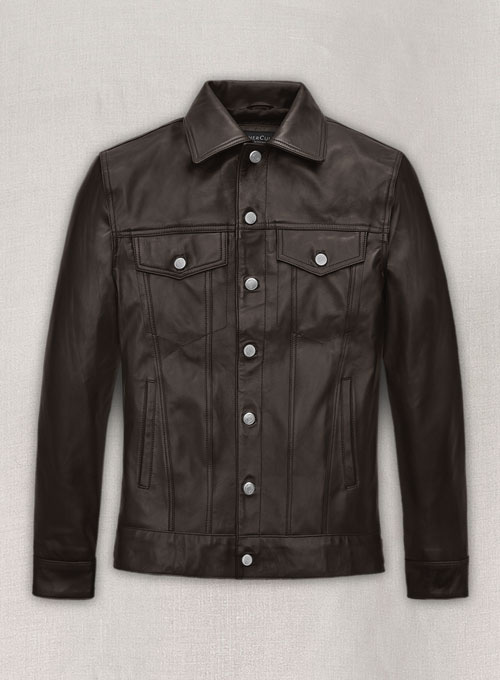 (image for) Brown Jeff Goldblum Leather Jacket #1