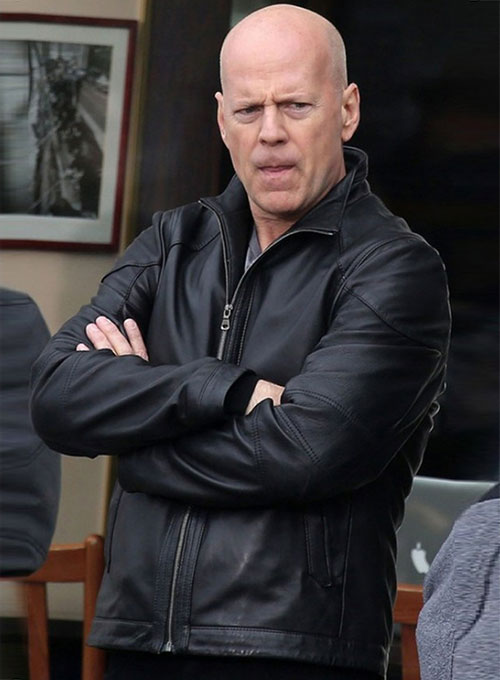 (image for) Bruce Willis Red 2 Leather Jacket