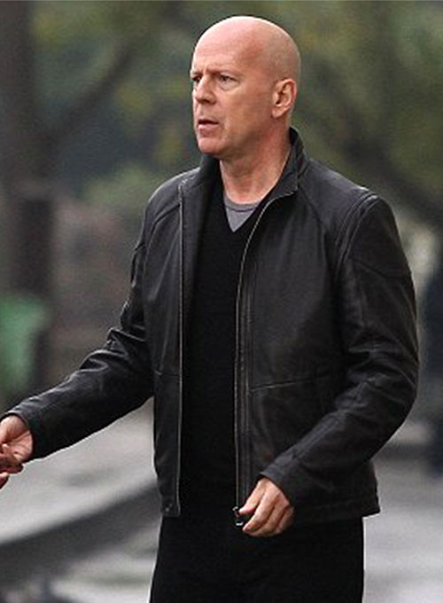 (image for) Bruce Willis Red 2 Leather Jacket - Click Image to Close