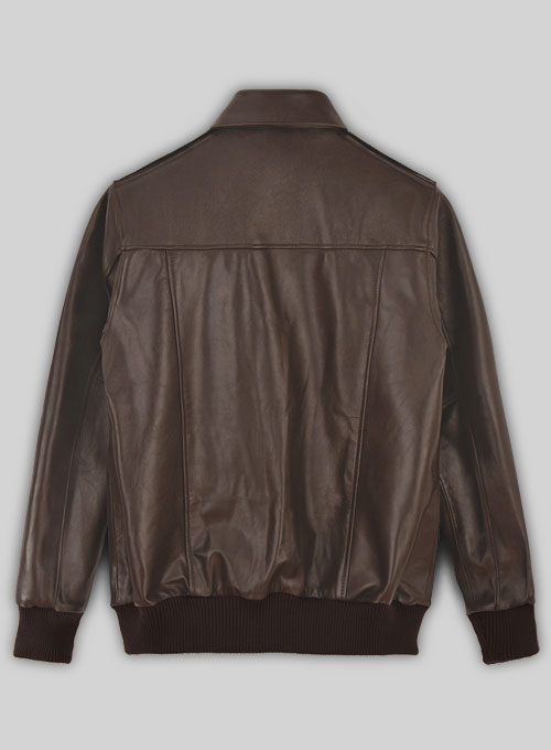 (image for) Brown Steve Carell Welcome to Marwen Bomber Leather Jacket