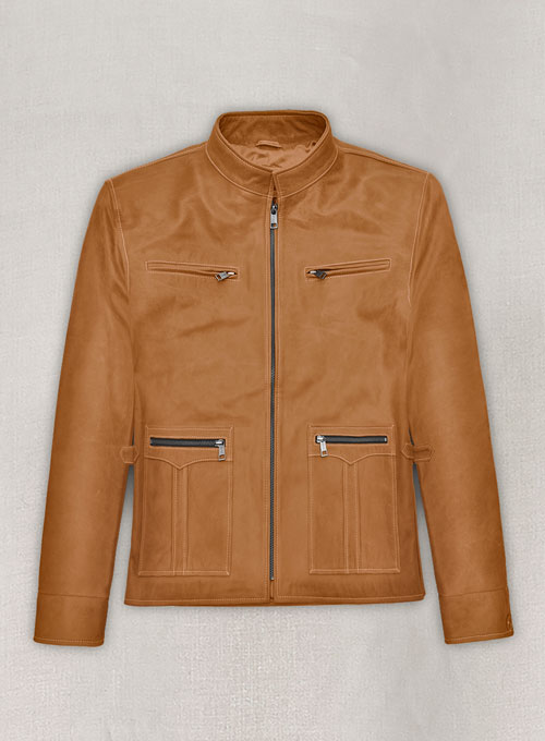 (image for) Canberra Tan Martin Lawrence Leather Jacket #2 - Click Image to Close