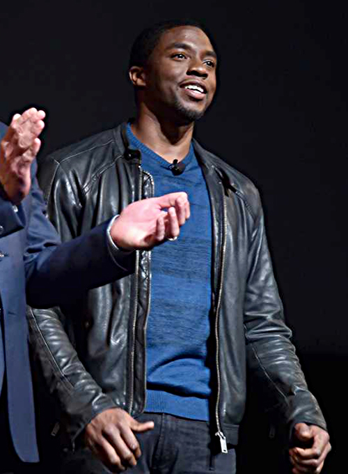 (image for) Chadwick Boseman Leather Jacket - Click Image to Close