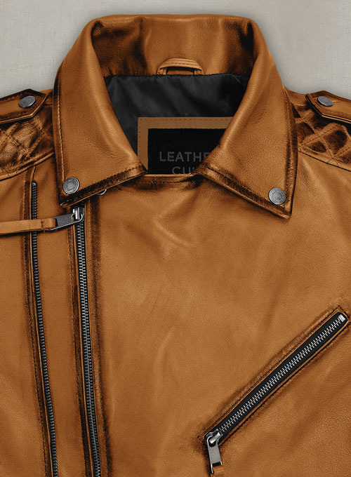 (image for) Charles Burnt Mustard Leather Jacket