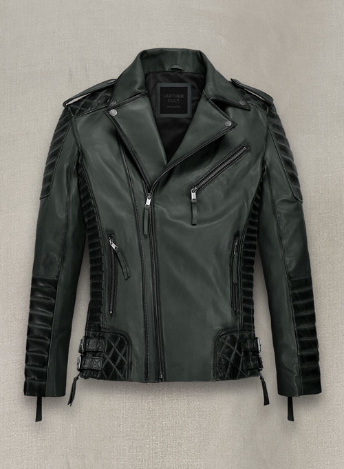 (image for) Charles Burnt Charcoal Leather Jacket - Click Image to Close