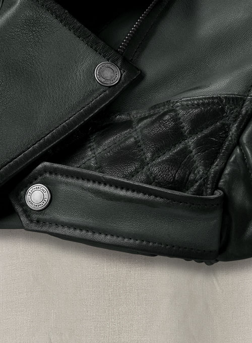 (image for) Charles Burnt Charcoal Leather Jacket - Click Image to Close