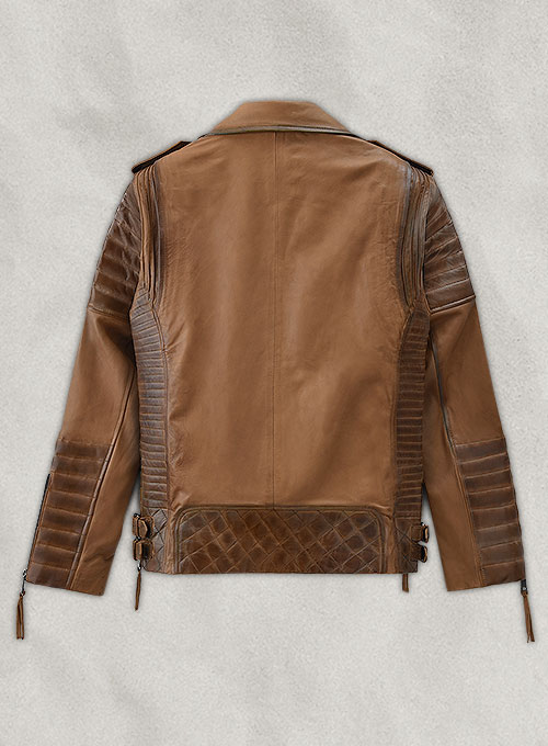 Charles Burnt Olive Leather Jacket : LeatherCult: Genuine Custom Leather  Products, Jackets for Men & Women