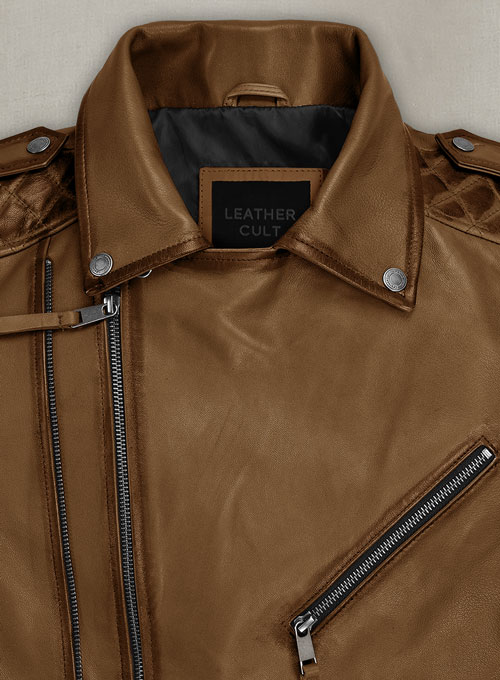 (image for) Charles Burnt Tan Leather Jacket - Click Image to Close