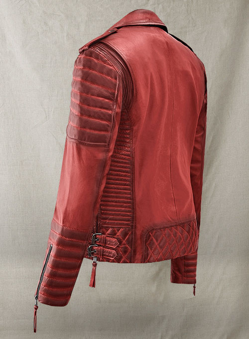 Charlotte Burnt Red Leather Jacket