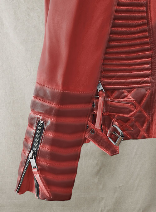 (image for) Charlotte Burnt Red Leather Jacket